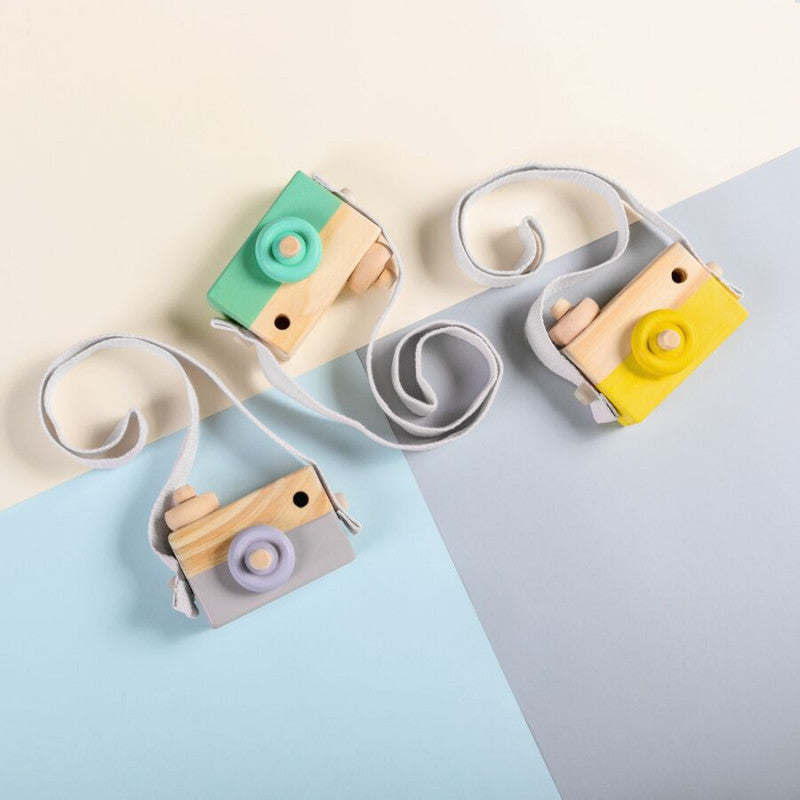 Macchina Fotografica In Legno - Photoloom - Yellow - 5