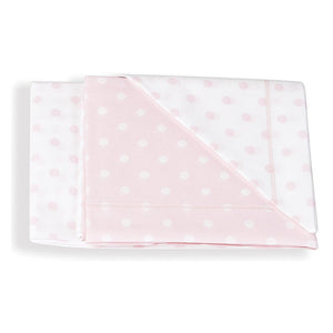 Bettwäsche Set Ital Baby Pois Rosa