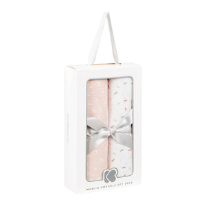 Kikka Boo – Set mit 2 Baumwoll-Musselintüchern – Rosa - 2