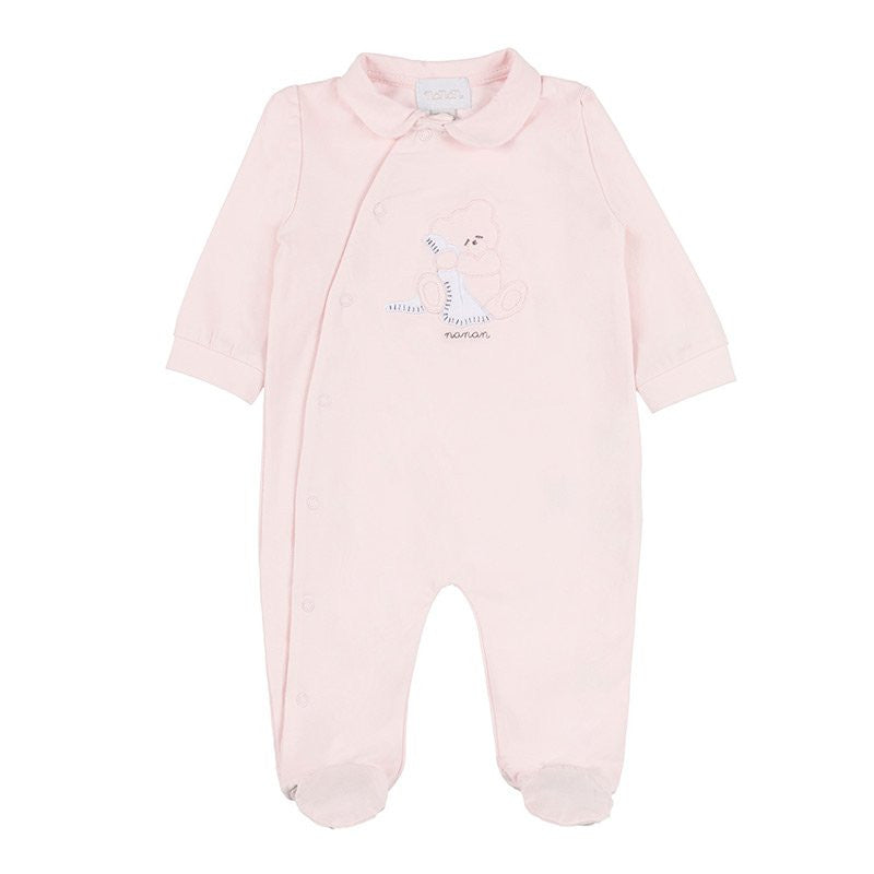Nanan Pink Onesie mit offener Vorderseite und Tato – 1 Monat