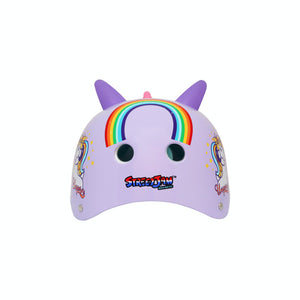 Kinderhelm aus 3D-magischem lila Einhorn - 3