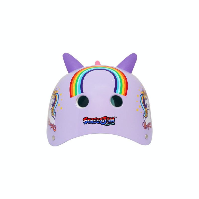 Kinderhelm aus 3D-magischem lila Einhorn - 3