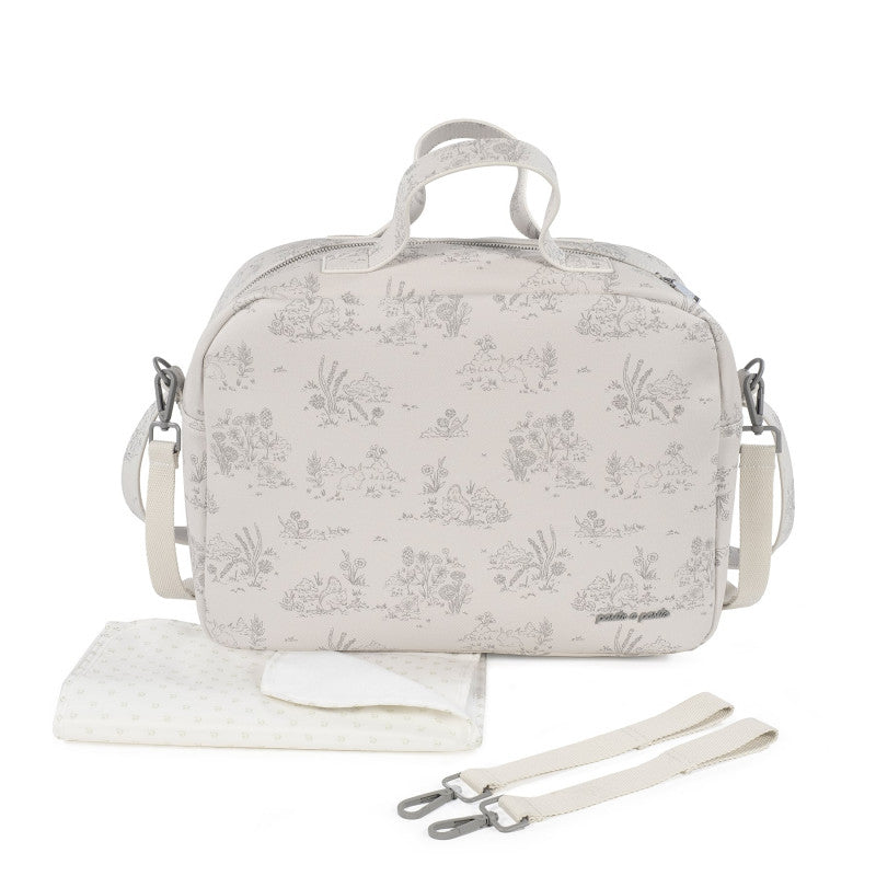 Pasito a Pasito Wickeltasche - Toile de Jouy Creme
