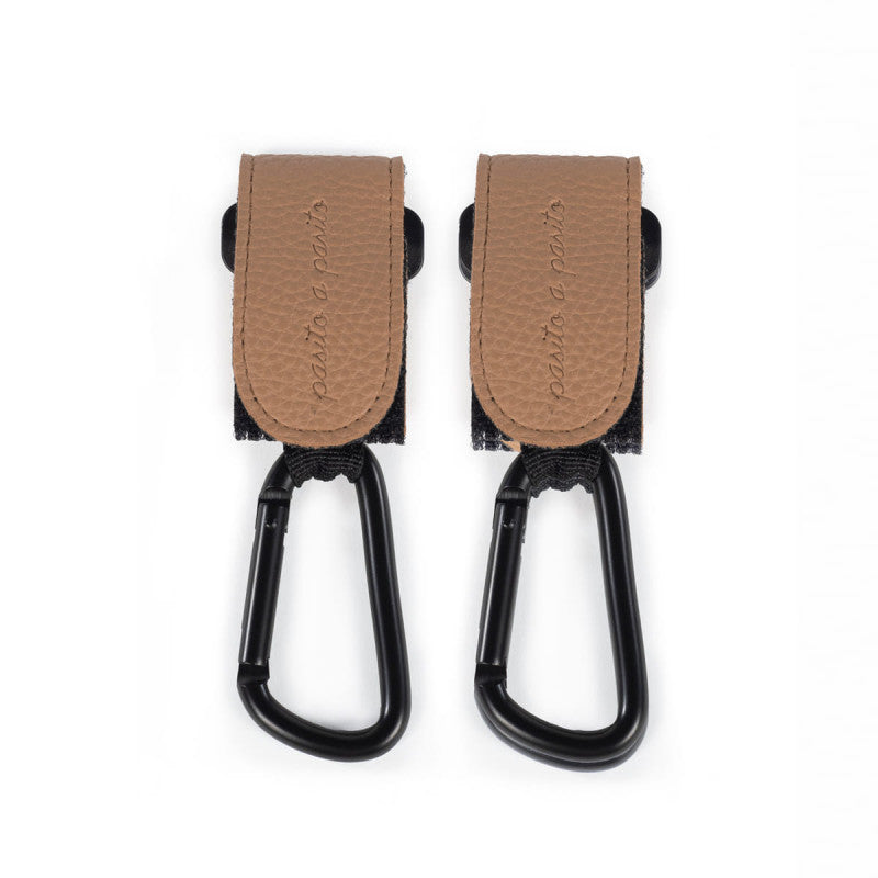 Set mit 2 Kinderwagenhaken – Pasito a Pasito Icon Caramel
