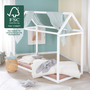 Letto Montessori - Casetta Bianco - 4