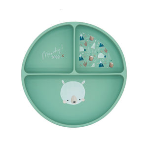 Teller mit Munchy Bear Silikon-Saugnapf