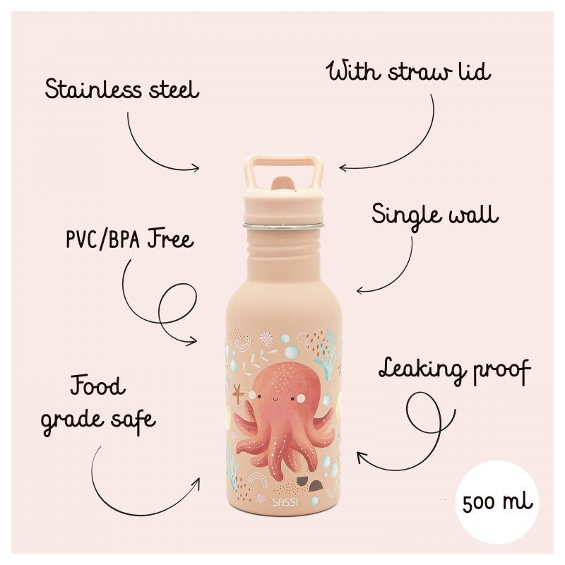 Polpo Slurpy 500 ml Edelstahl-Wasserflasche - 5