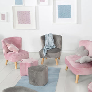 Sternförmiger Sitzpuff für Kinder Rosa - 3