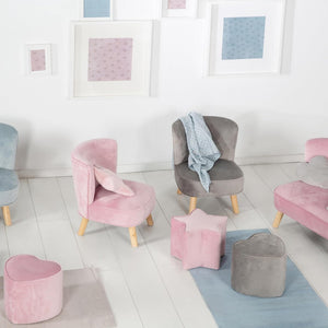 Sternförmiger Sitzpuff für Kinder Rosa - 4