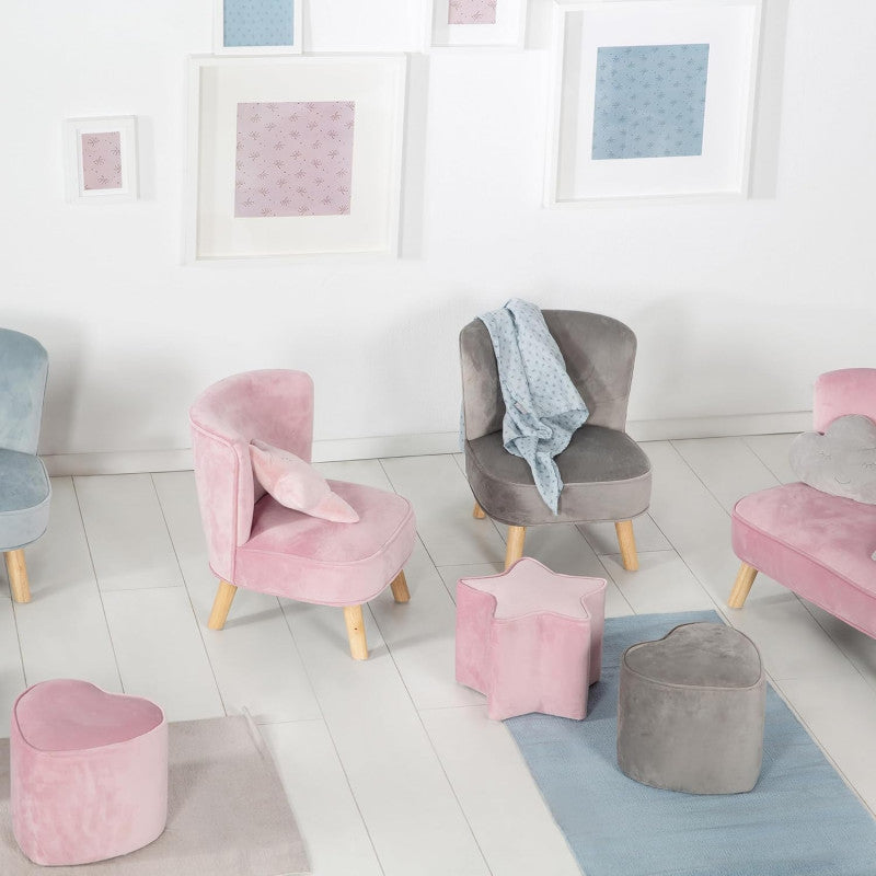 Sternförmiger Sitzpuff für Kinder Rosa - 4