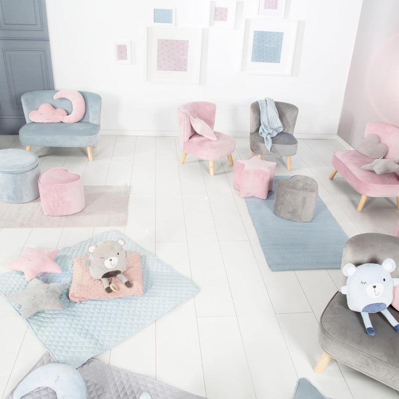 Sternförmiger Sitzpuff für Kinder Rosa - 5