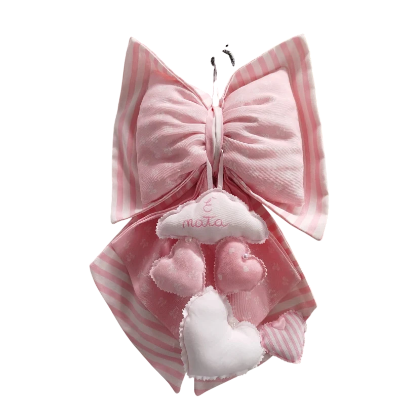 Fiocchi Nascita Artigianali Rosa è Nata