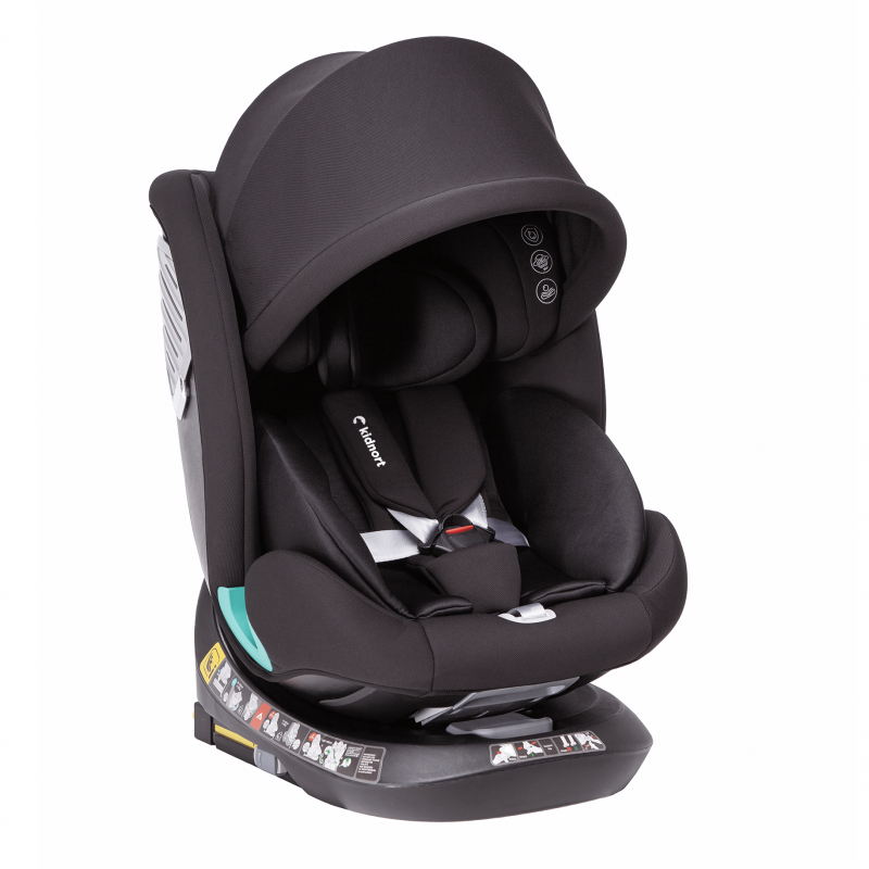 Radjur Autositz mit Top Tether Schwarz - Kidnort - 3