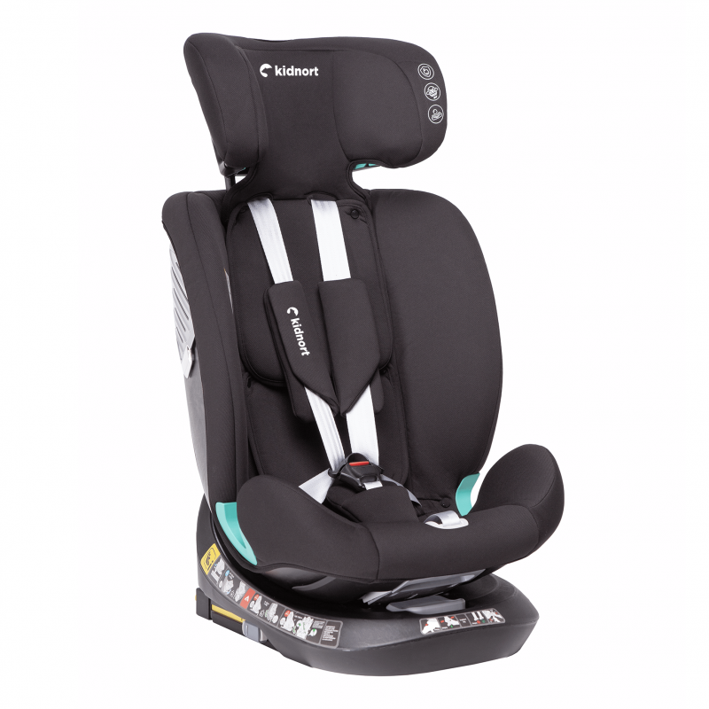 Radjur Autositz mit Top Tether Schwarz - Kidnort - 8