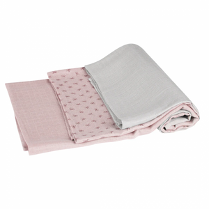 Bio-Baumwoll-Musselin-Set 80x80 Rosa - 2