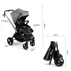Isbjörn 2in1 Kinderwagen – Schwarz - 17