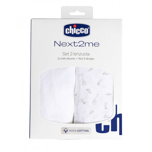 Set Lenzuola Chicco in Cotone per Next2Me - 2pz