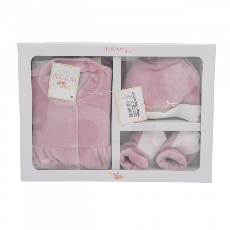 Set Neonato in Ciniglia 3 Pezzi 1/3 Mesi - 2