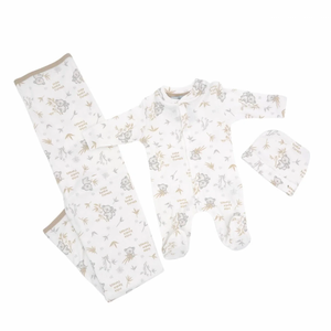 Set neonato 3 pezzi in caldo cotone Beige