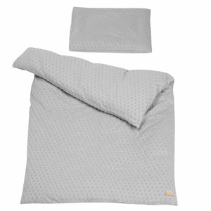 Kinderbettset aus Bio-Baumwolle, Grau