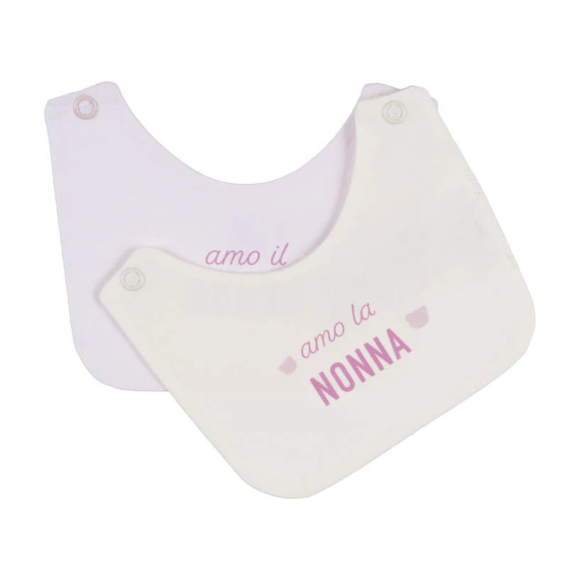 Bavaglini Nanan con scritta Amo la nonna/il nonno - 2