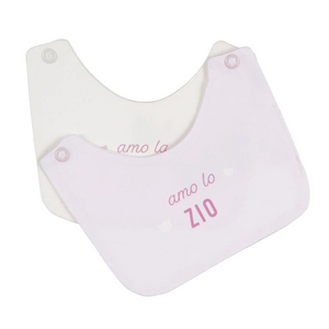 Bavagli Nanan con scritta Rosa Amo la zia/lo zio - 4