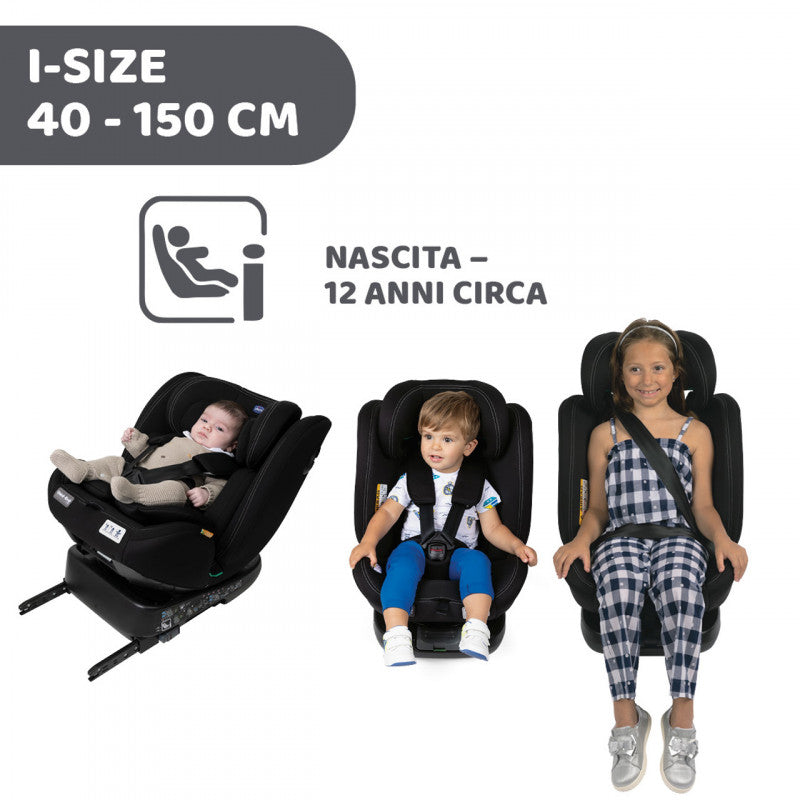 Seggiolino Chicco Auto Unico Evo Grey Black - 4