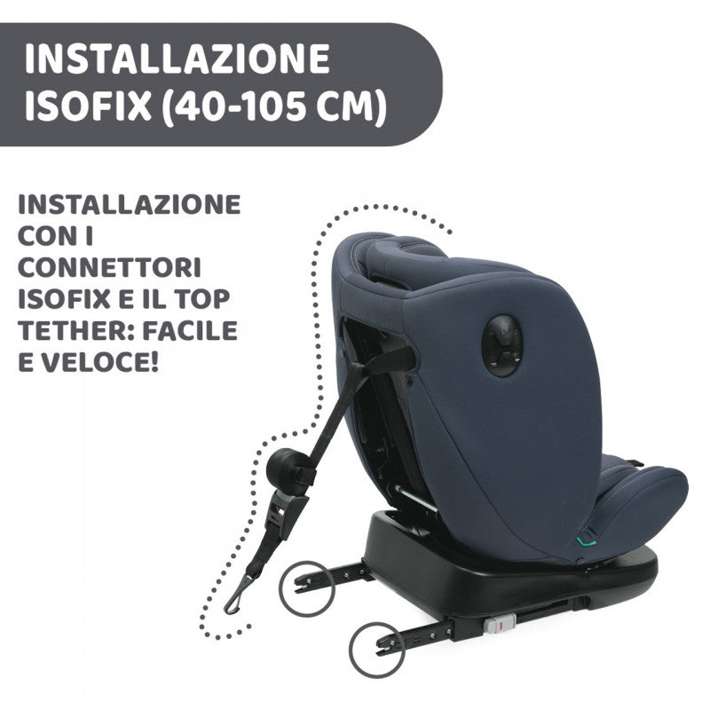 Seggiolino Chicco Auto Unico Evo Grey Black - 11