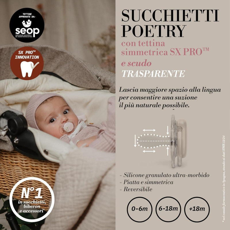 Suavinex Poetry Ciuccio per Neonati 0/6 Mesi Verde - 3