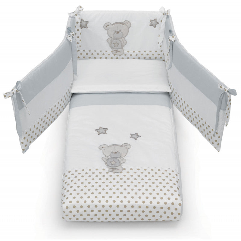 Azzurra Design Steppdecke und 3-Seitige Nestchen Contact Art