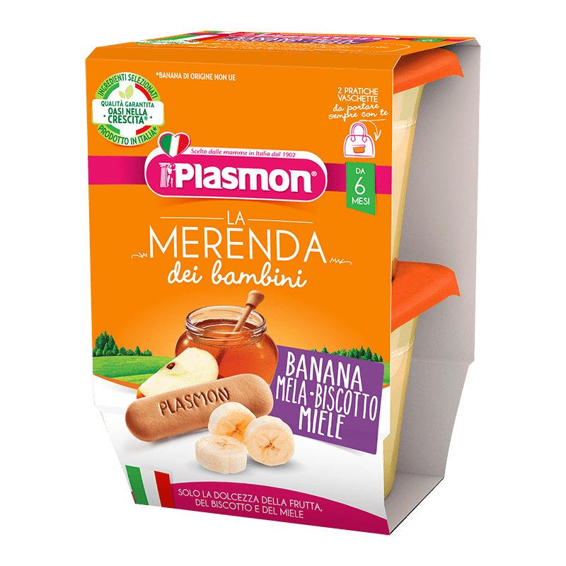 Plasmon Kindersnack - Banane, Apfel, Keks und Honig