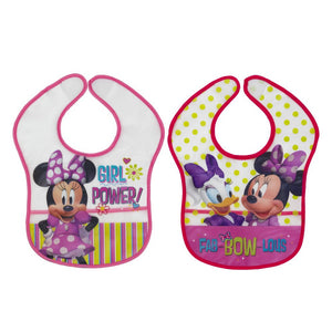 2 Disney Plastik-Lätzchen Minnie