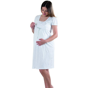 Camicia da Notte con Merletto Aperta Avanti - T7
