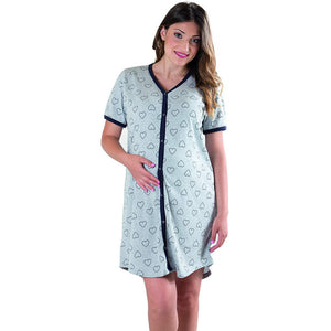 Camicia da Notte Grigia a Cuori - T5