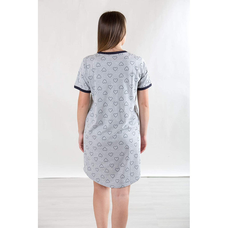 Camicia da Notte Grigia a Cuori - T6 - 2