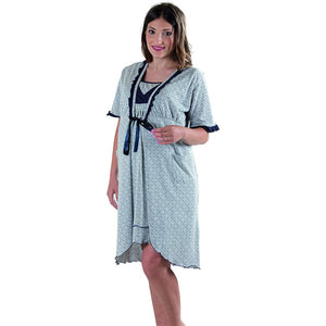 Bademantel Kurze Ärmel, Grey 4