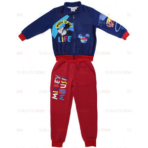 Jogging Set Mickey Mouse - Rosso/Blu - 3 Anni