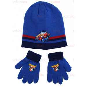 Spiderman Hut + Handschuhe-Set Blue