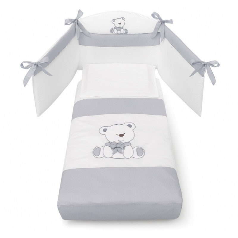 Erbesi Tato Nestchenbettwäsche-Set – Grau