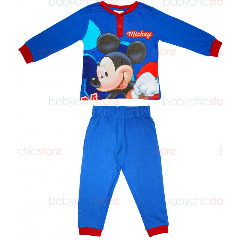 Blauer Micky Maus Schlafanzug für Frühling/Sommer – 4 Jahre