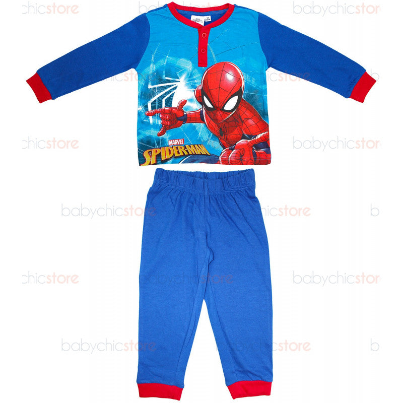 Pigiama Primavera/Estate Spiderman Blu - 6 Anni