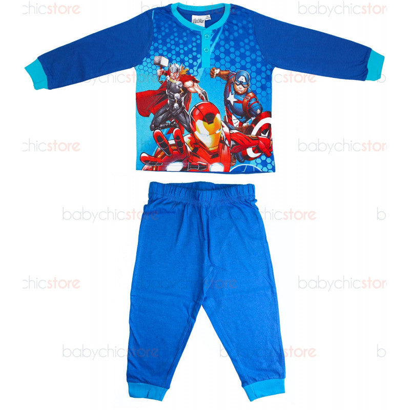 Pigiama Primavera/Estate Avengers Blu - 4 Anni