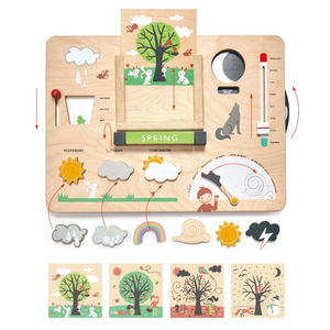 Meteorologische Uhr aus Holz - 2