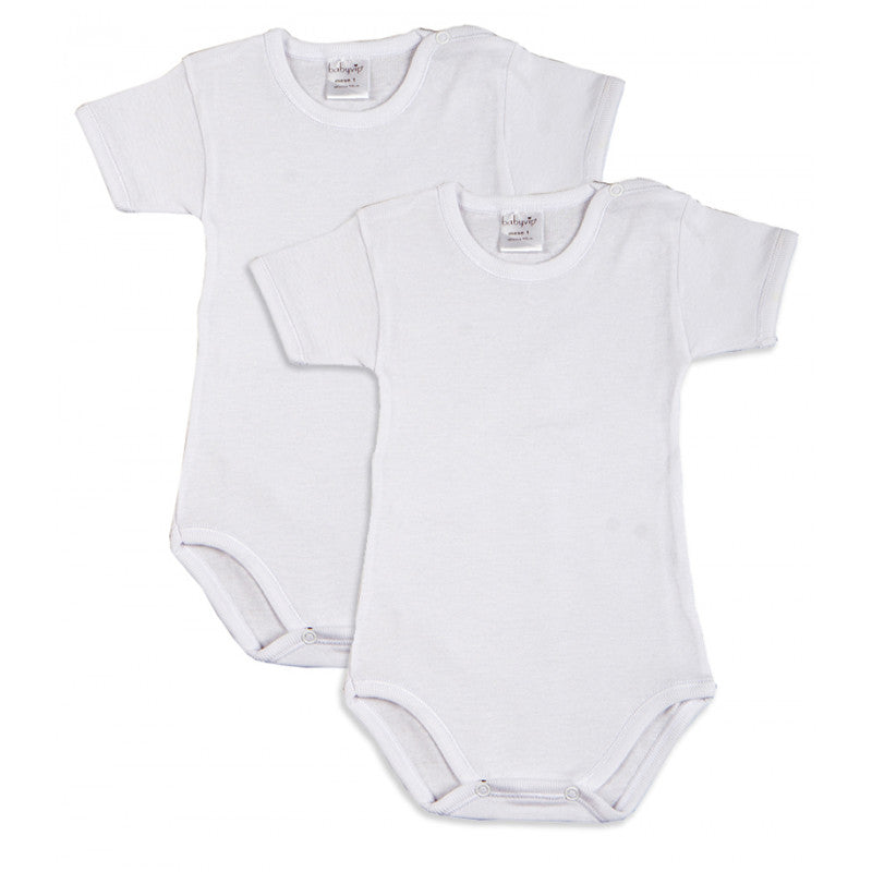 Set mit 2 Babybodys mit halben Ärmeln – 3 Monate