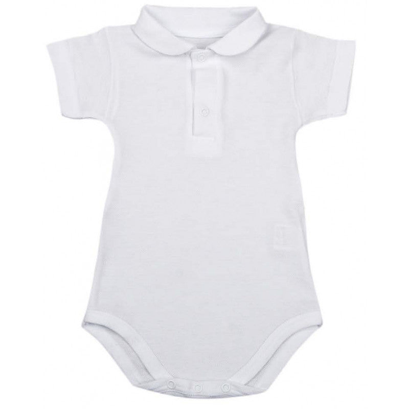 Body Neonato mezza manica modello Polo