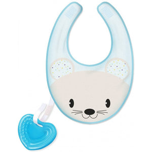 Chicco Beißring Lätzchen blau - 2