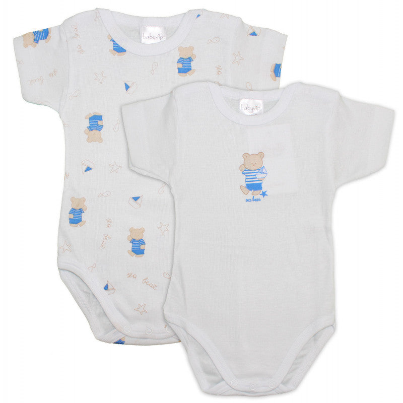 Set 2 Body Orsetto Azzurro - 12 Mesi