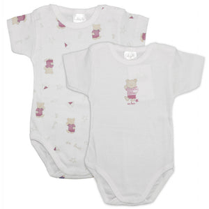 Set 2 Pinker Teddy-Body - 24 Monate