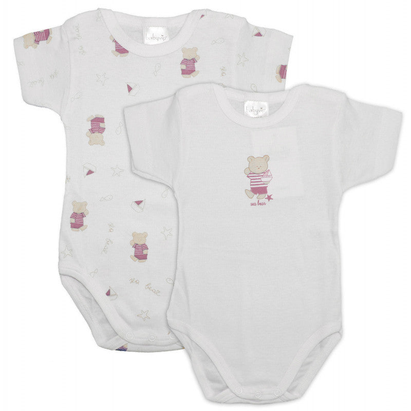 Set 2 Body Orsetto Rosa - 24 Mesi