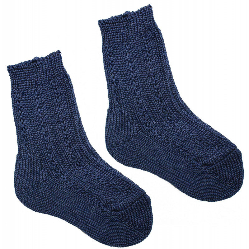 Calzino Corto in Cotone Blu - 10 - 12